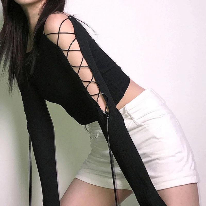 Gothic Bodycon Crop Top