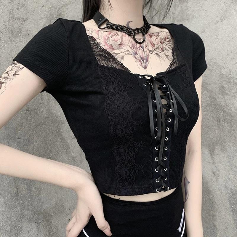 Nova Lace-up Crop Top