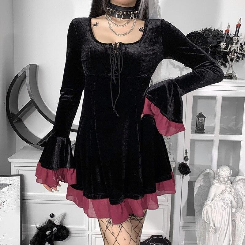 Bloody Witch Velvet Dress