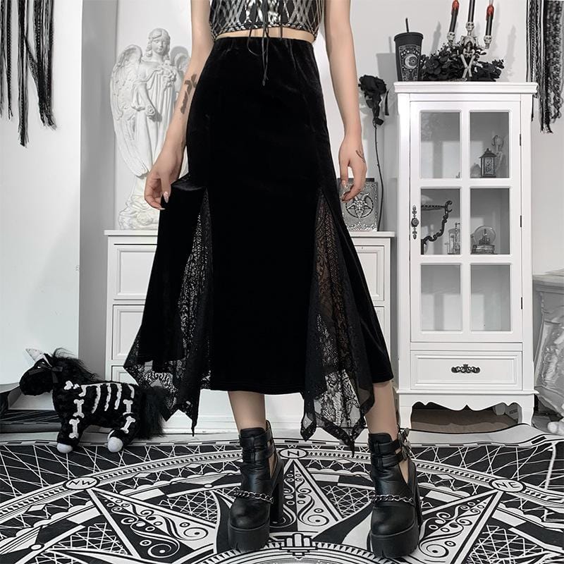 Victoria Velvet Long Skirt