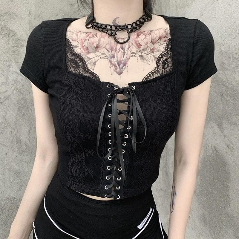 Nova Lace-up Crop Top