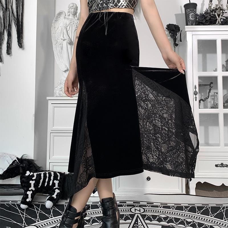 Victoria Velvet Long Skirt