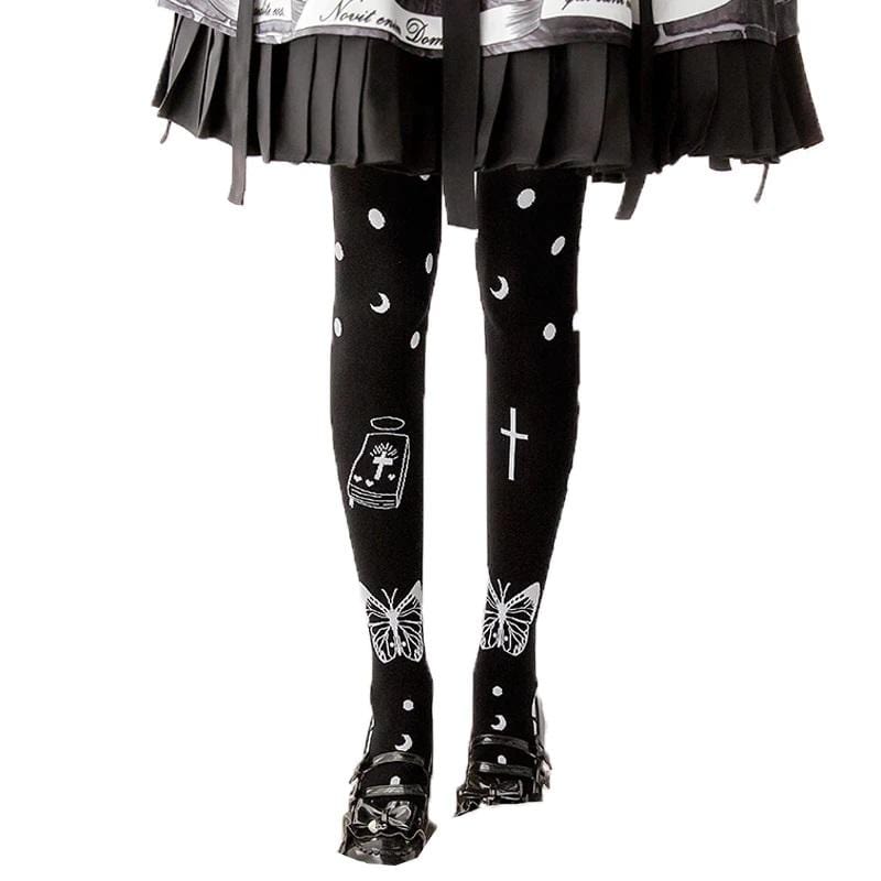 Death Prayer Thigh High Socks