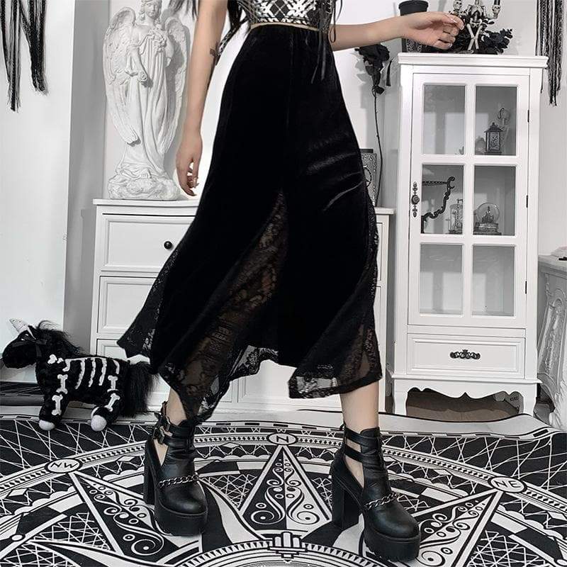 Victoria Velvet Long Skirt
