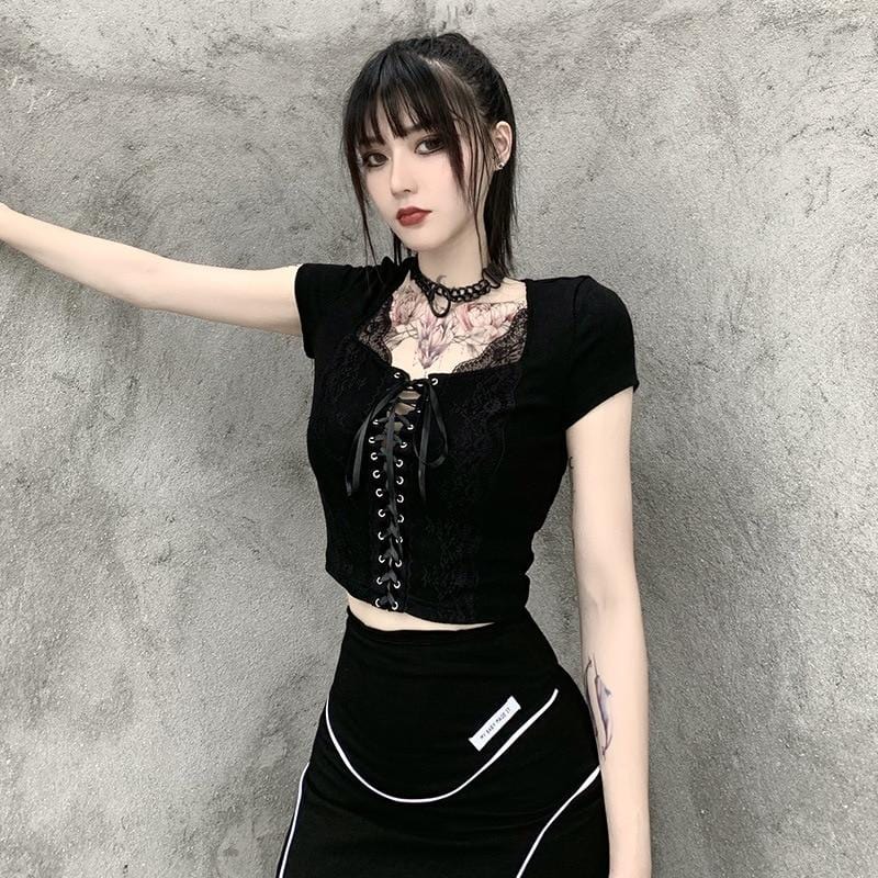 Nova Lace-up Crop Top