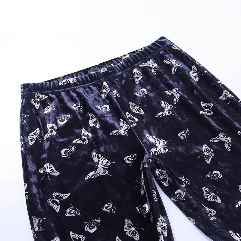 Fancy Butterfly Goth Pants