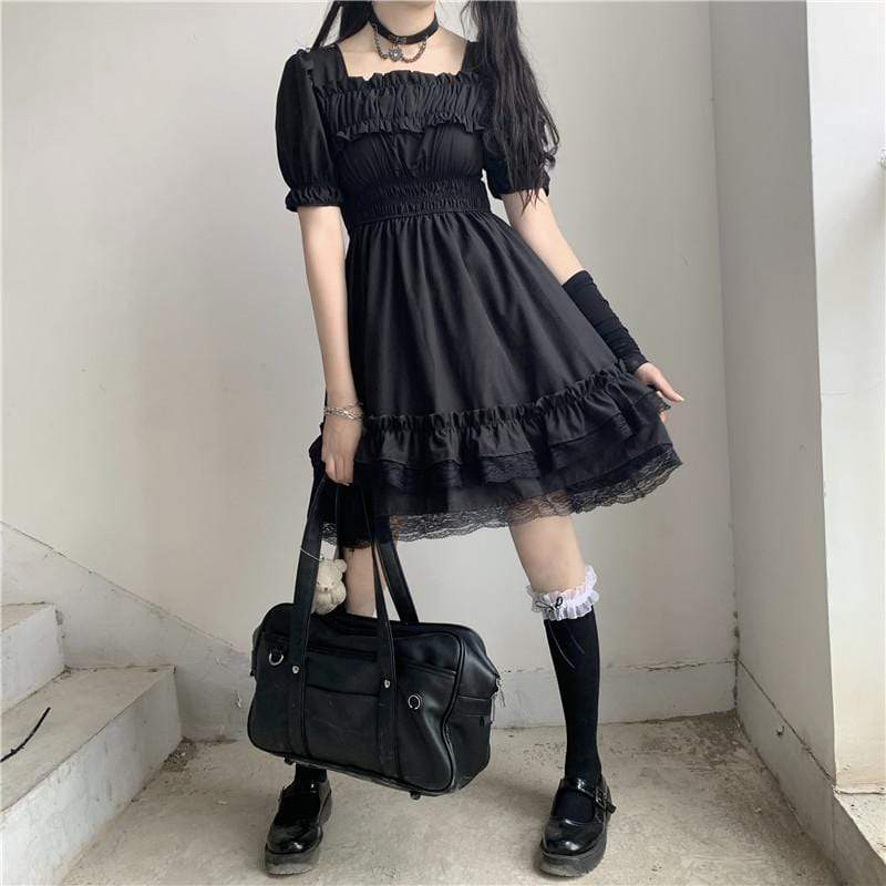 Ruffles Dark Gothic Dress