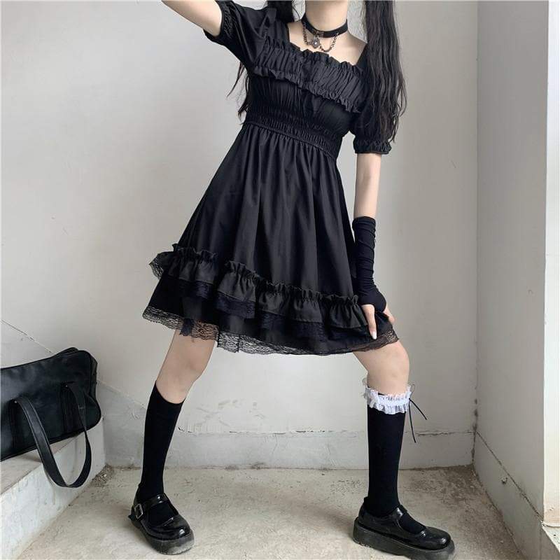 Ruffles Dark Gothic Dress