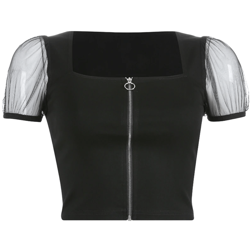 Acantha Sexy Black Crop Top