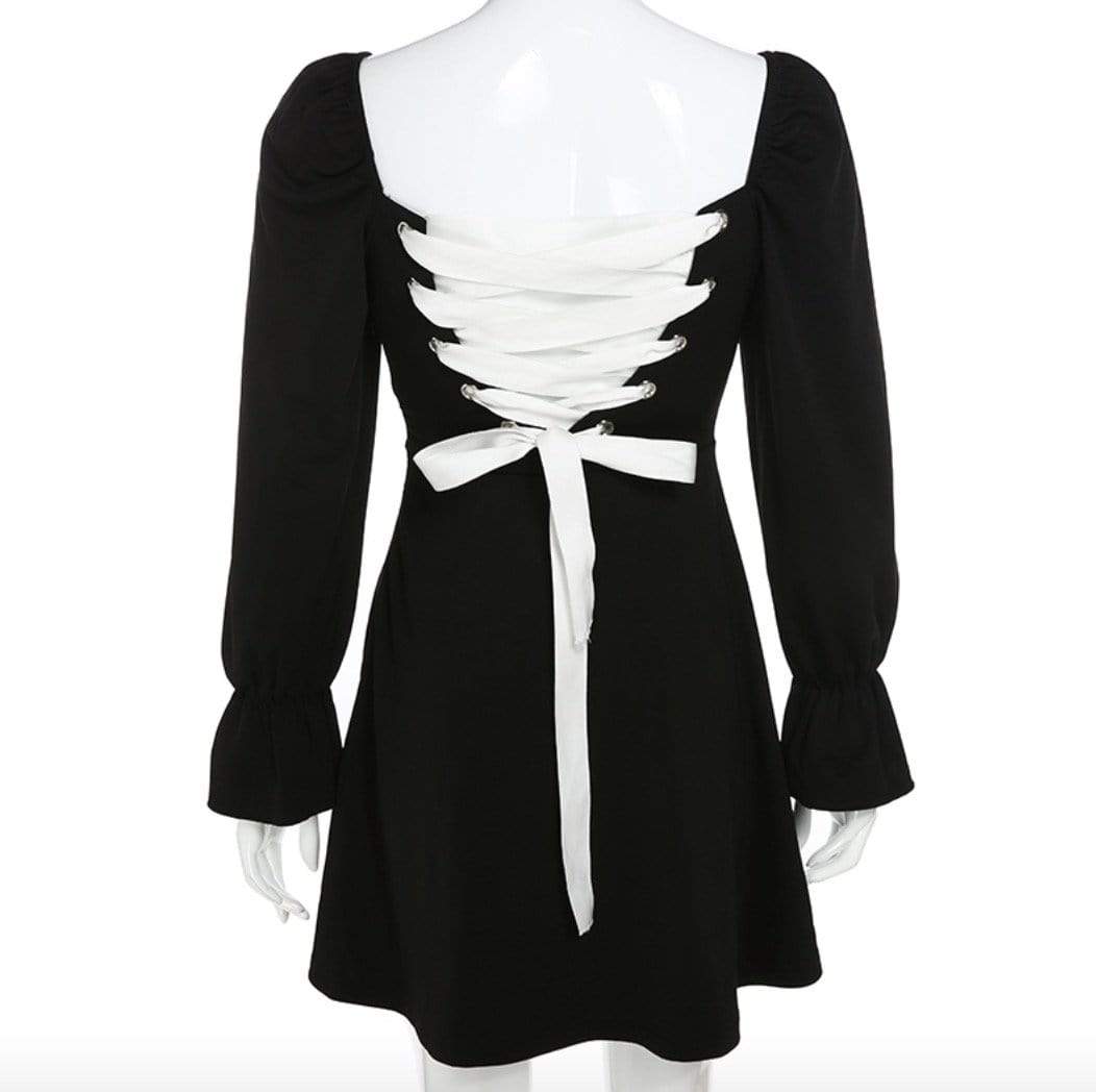 Perfect Mistake Lace Up Dress