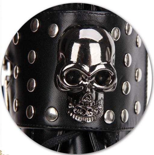 Cramps Gothic Rivet Skull Boots