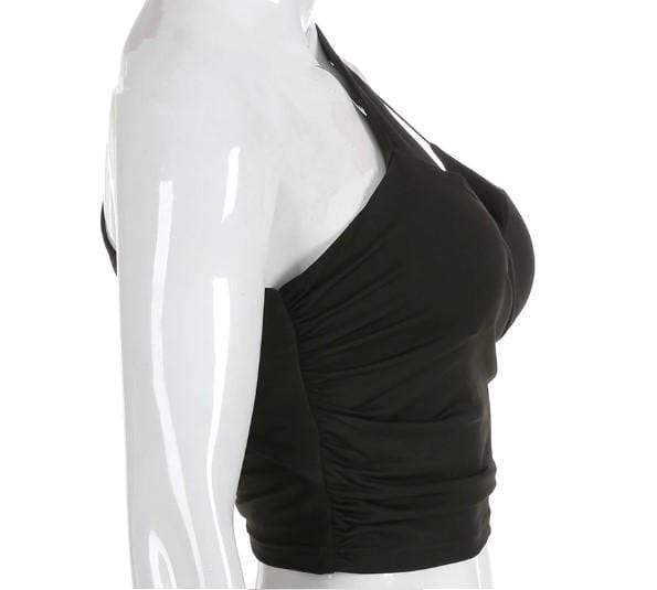 Gothic Asymmetric Crop Top