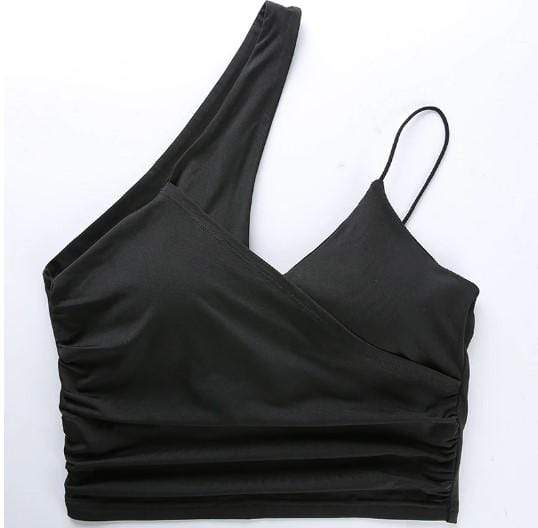 Gothic Asymmetric Crop Top