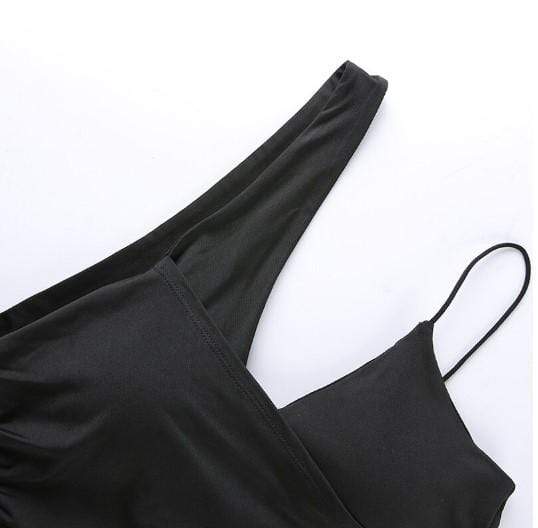 Gothic Asymmetric Crop Top