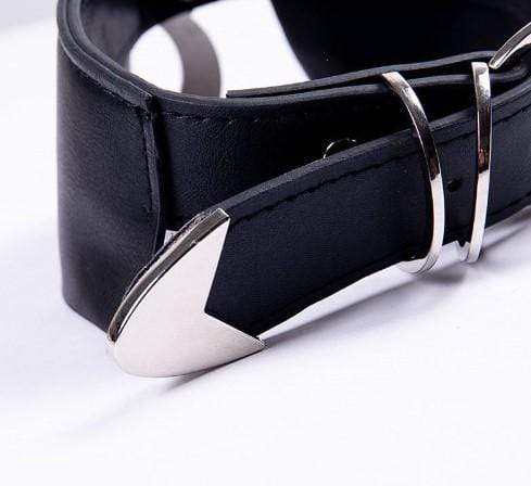 Gothic Moon Black Leather Choker