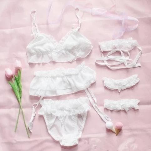 Gothic Lolita Kawaii Ruffles Lingerie Set