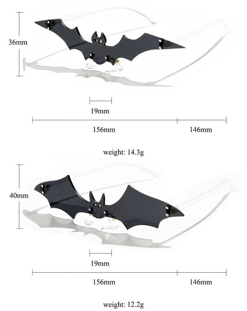 Trendy Black Bat Sunglasses