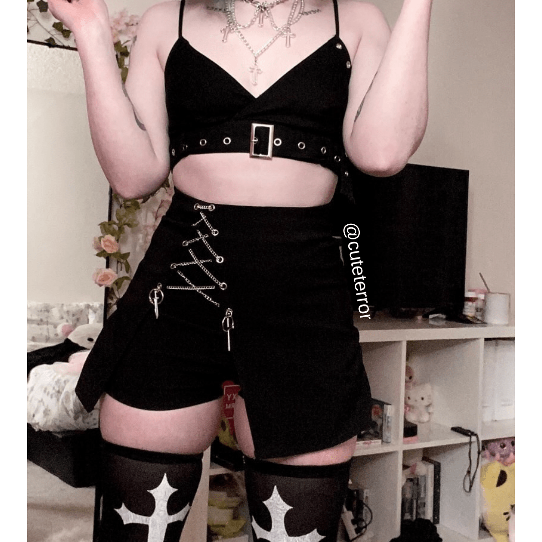 Cross High Waist Casual Shorts