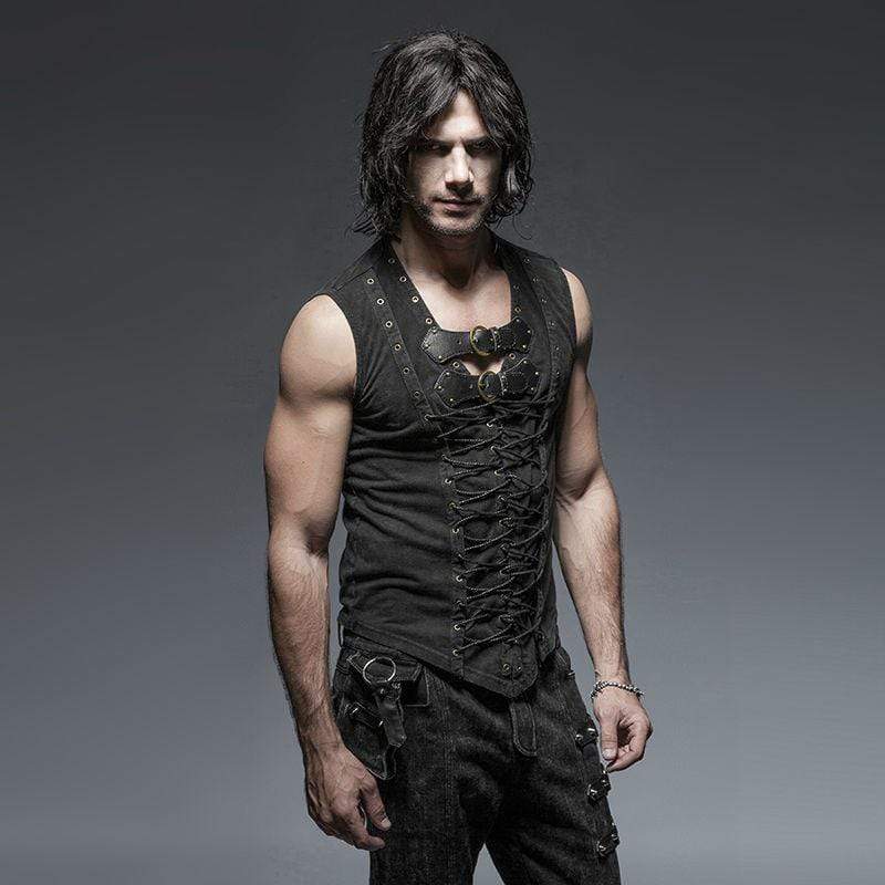 Steampunk Front Strap Vest (Mens)