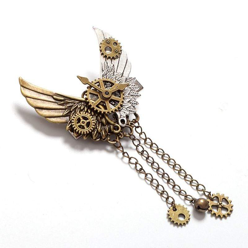 Steampunk Wings/Gears Hairclip