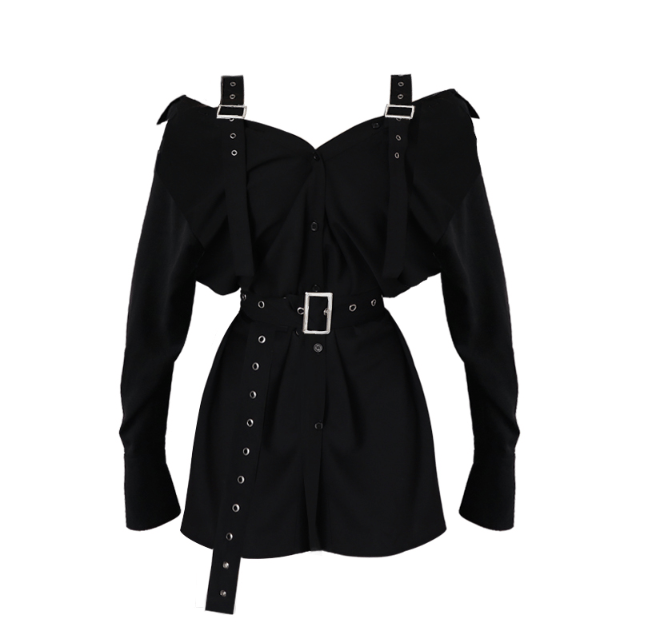 Black Suspender Dress