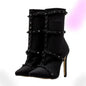 Sexy Rivet Cage Boots