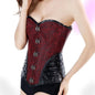 Faux Leather Red Punk Corset