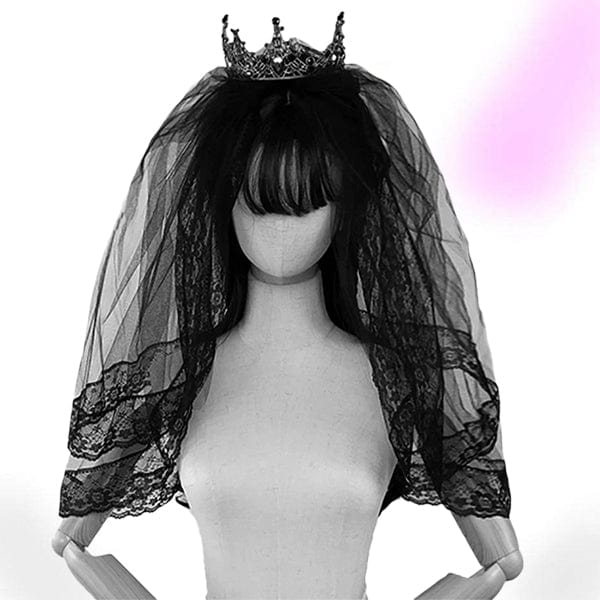 Royal Bride Black Veil