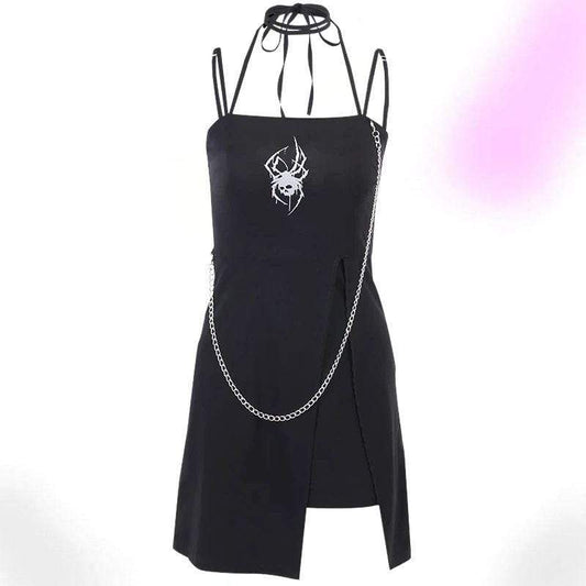 Reflective Death Crawler Mini Dress