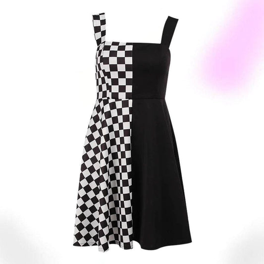 Two-Faced Plaid Sexy Dress