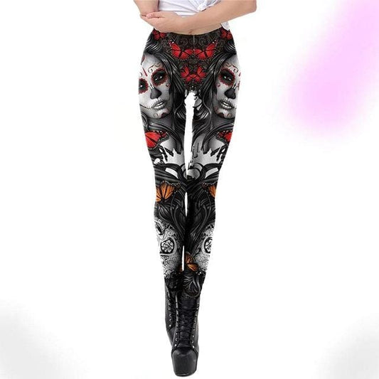 Skull Paradise Printed Leggings