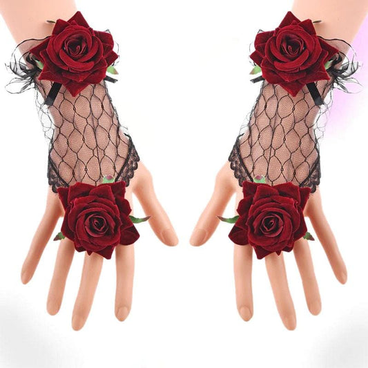 Lolita Rose Gothic Gloves