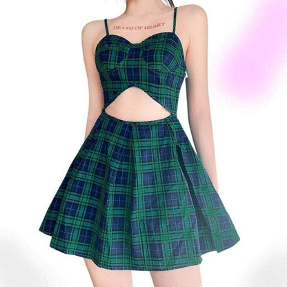 Yendy Plaid Mini Dress