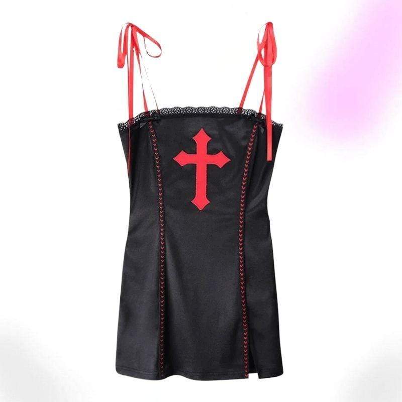 Blood Cross Vintage Mini Dress