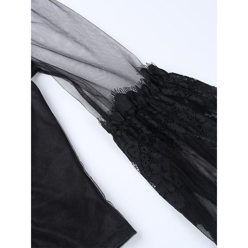 Dark Fairy Lace Crop Top