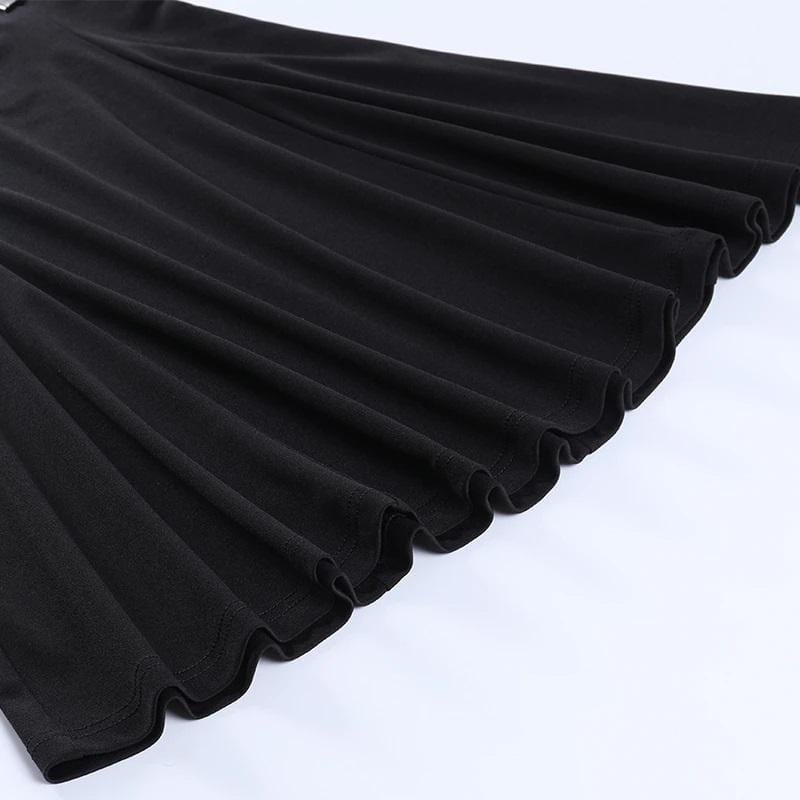 Gothic High Waist Suspender Skirt