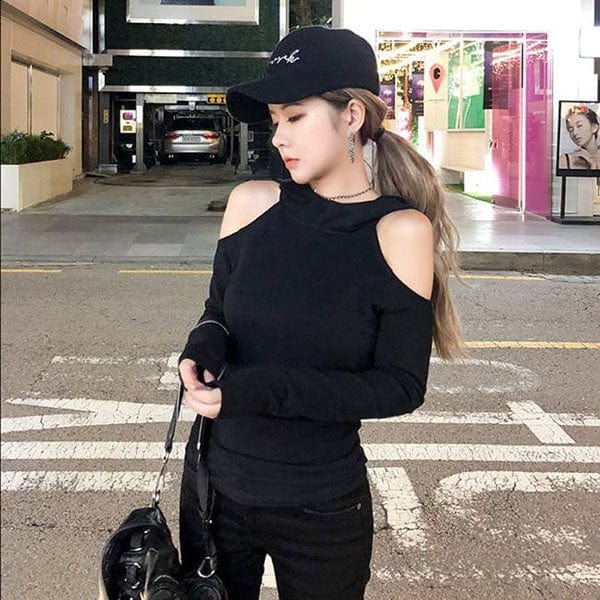 Expos¨¦e Cold Shoulder Hoodie
