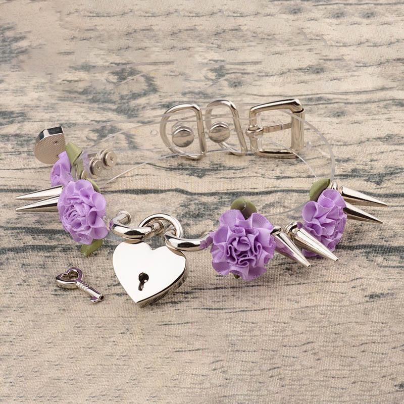 Lolita Floral Heart Lock Choker