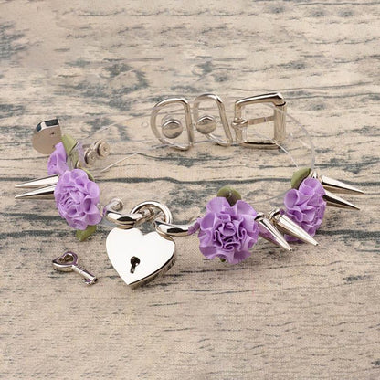 Lolita Floral Heart Lock Choker