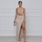 Night Queen Halter Maxi Dress