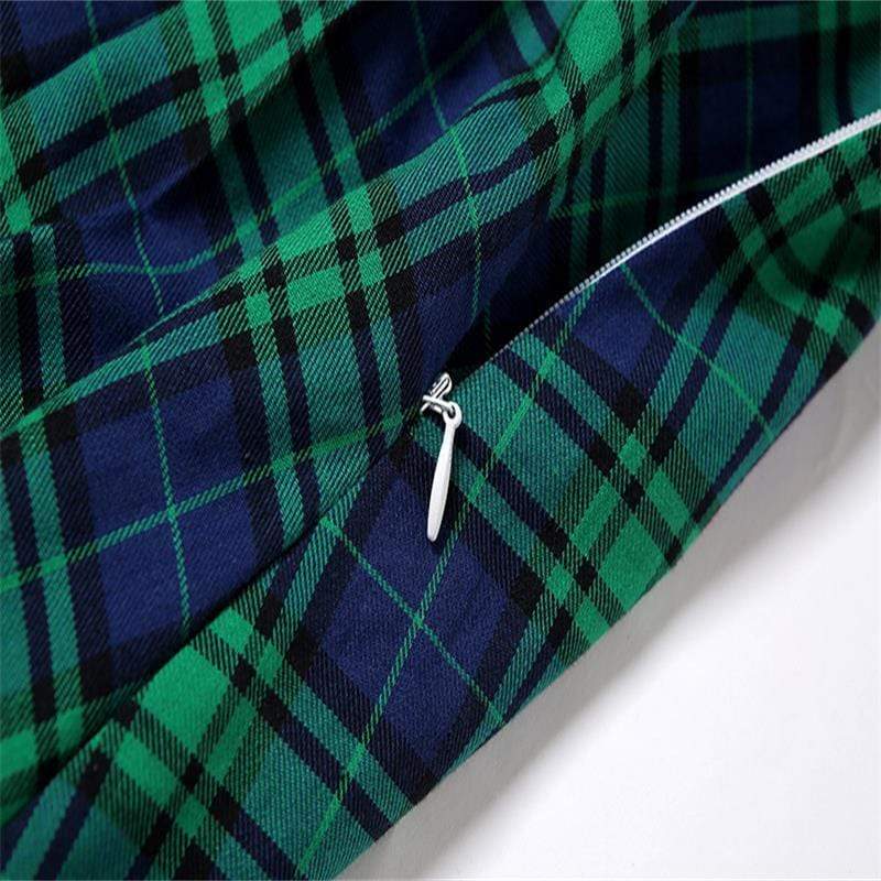 Yendy Plaid Mini Dress