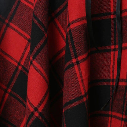 Euphoria Asymmetric Plaid Mini Dress
