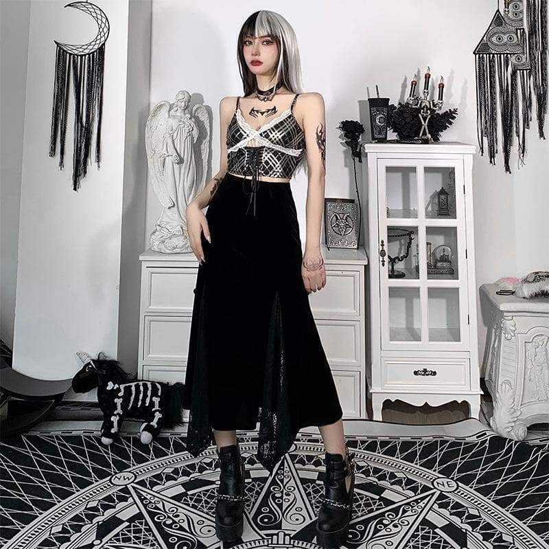 Victoria Velvet Long Skirt