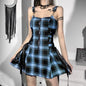 Midnight Frolic Grunge Plaid Dress