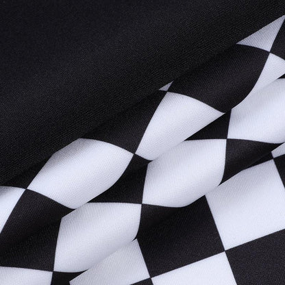 B&W Gothic Checkered Skirt
