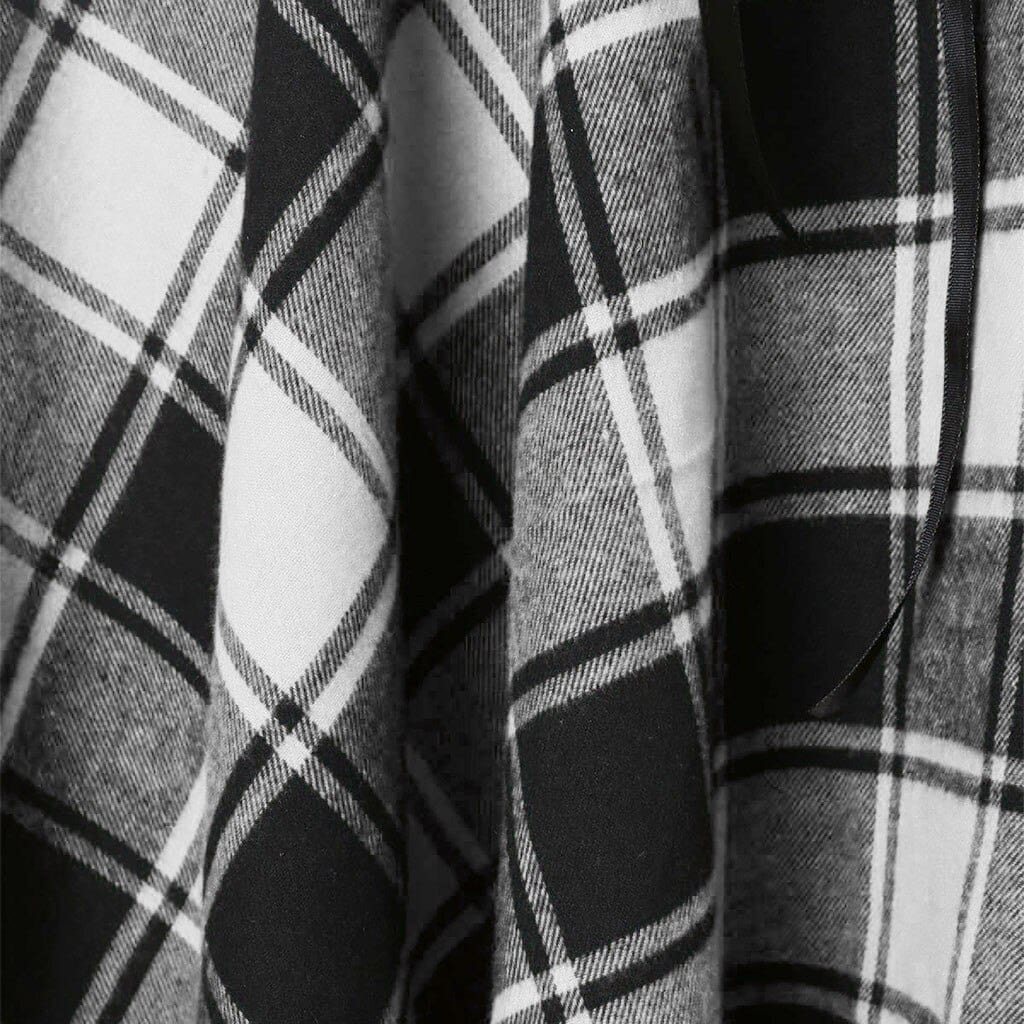 Euphoria Asymmetric Plaid Mini Dress