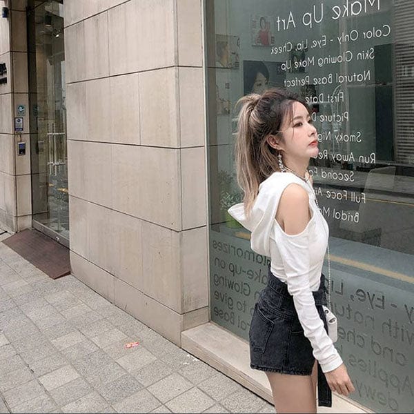 Expos¨¦e Cold Shoulder Hoodie