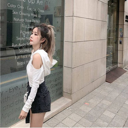 Expos¨¦e Cold Shoulder Hoodie