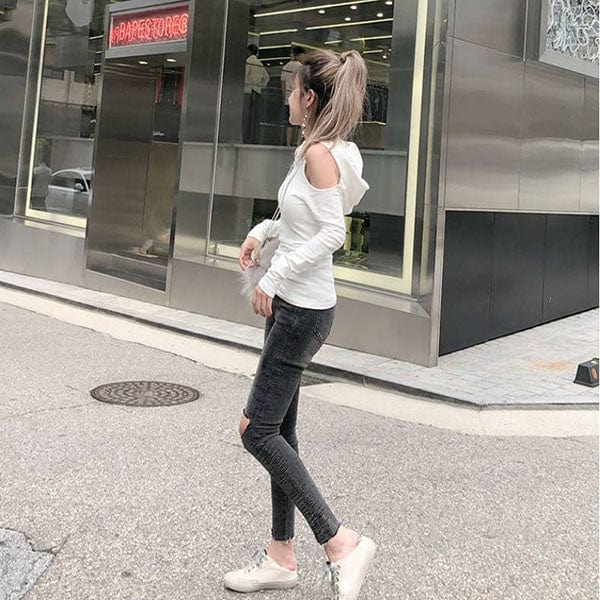 Expos¨¦e Cold Shoulder Hoodie