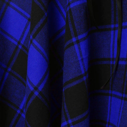Euphoria Asymmetric Plaid Mini Dress